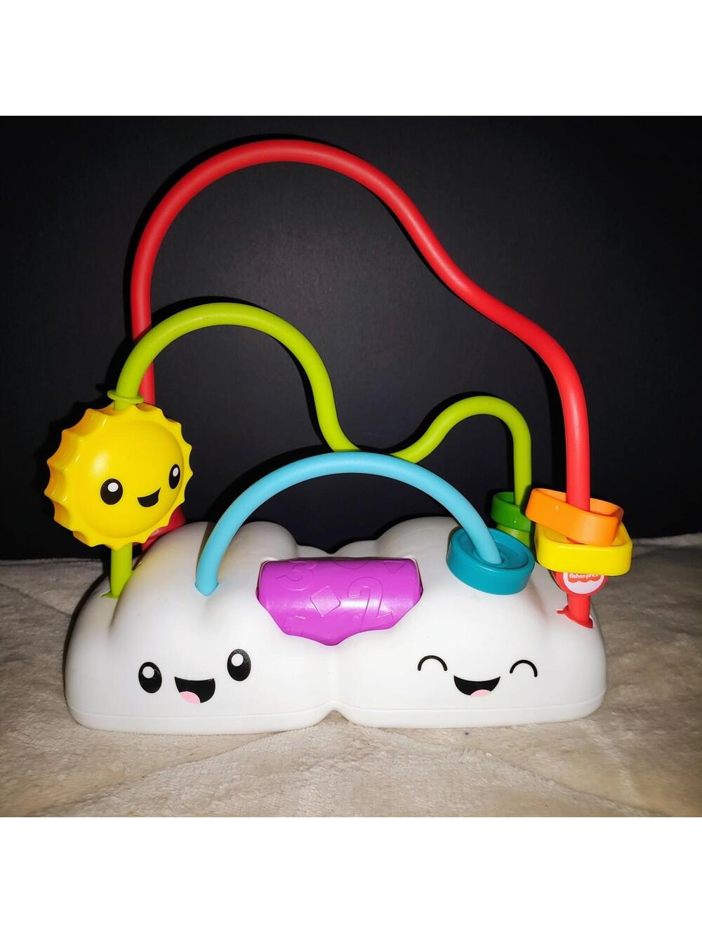 Fisher-Price FYL50 Chasing Rainbows Bead Maze Colorful Infant Developmental  Toy